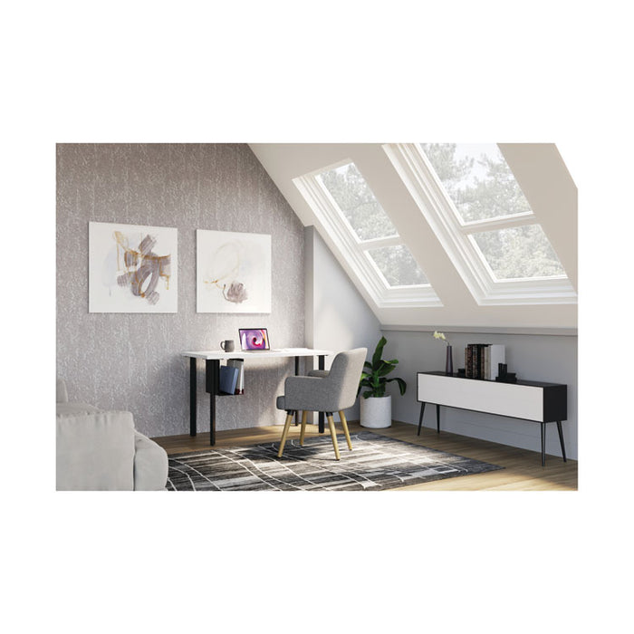 Coze Writing Desk Worksurface, Rectangular, 42" x 24", Designer White
