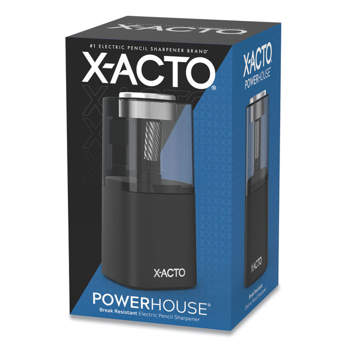 Model 1799 Powerhouse Office Electric Pencil Sharpener, AC-Powered, 3 x 3 x 7, Black/Silver/Smoke