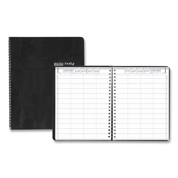 Eight-Person Group Practice Daily Appointment Book, 11 x 8.5, Black Cover, 12-Month (Jan to Dec): 2026
