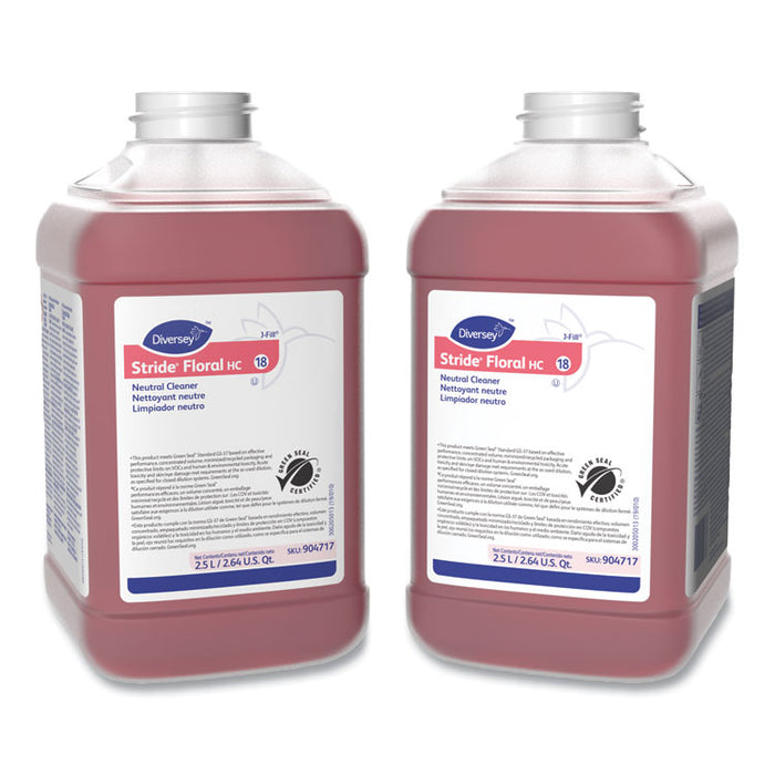 Stride Neutral Cleaner, Floral Scent, 84.5 oz Bottle, 2/Carton