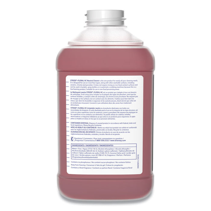 Stride Neutral Cleaner, Floral Scent, 84.5 oz Bottle, 2/Carton