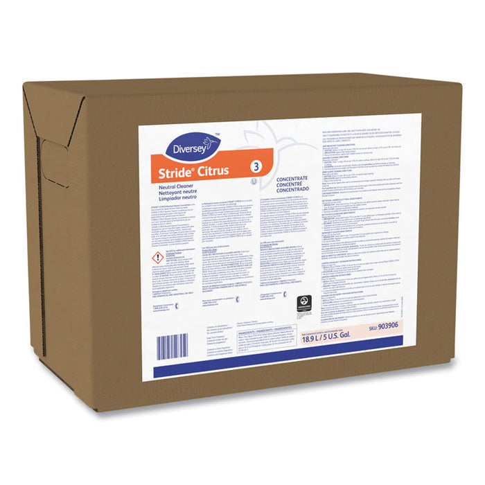 Stride Neutral Cleaner, Citrus Scent, 5 gal 1 Envirobox/Box