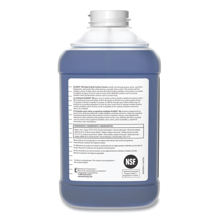 Glance Glass and Multi-Surface Cleaner, Liquid , 84.5 oz Bottle, 2/Carton