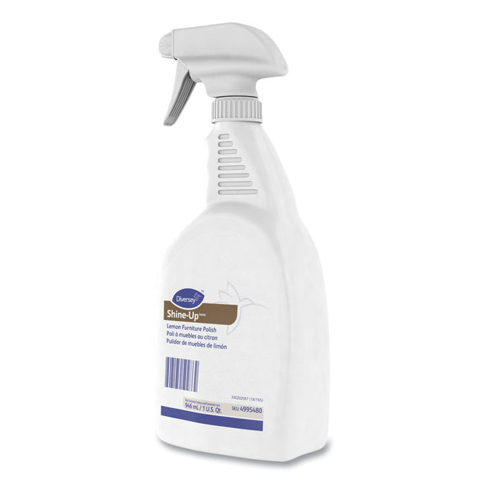 Shine-Up Furniture Cleaner, Lemon Scent, 32 oz, Trigger Spray Bottle, 12/Carton