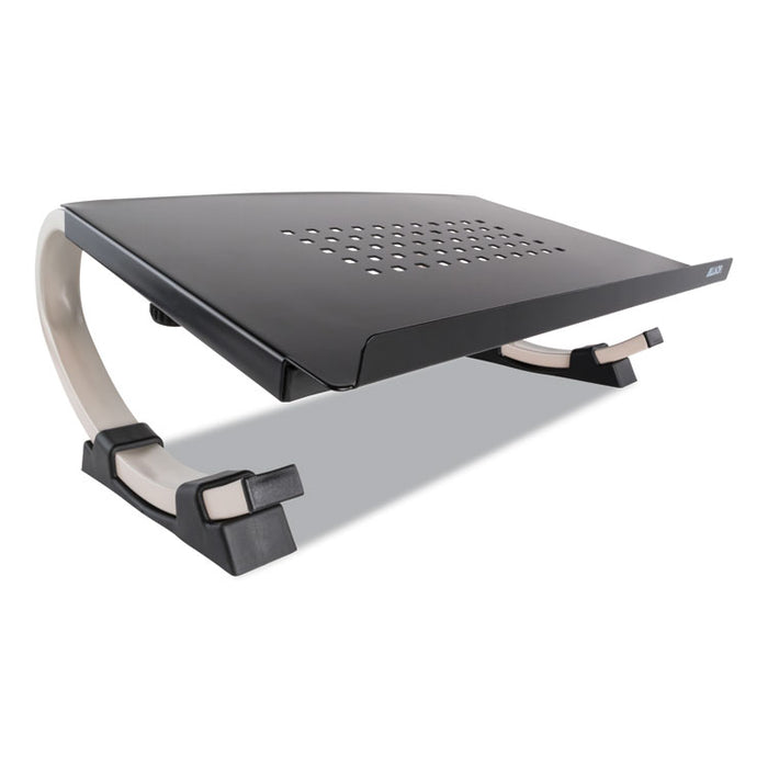 Redmond Adjustable Curve Notebook Stand, 15" x 11.5" x 6", Black/Silver, Supports 40 lbs