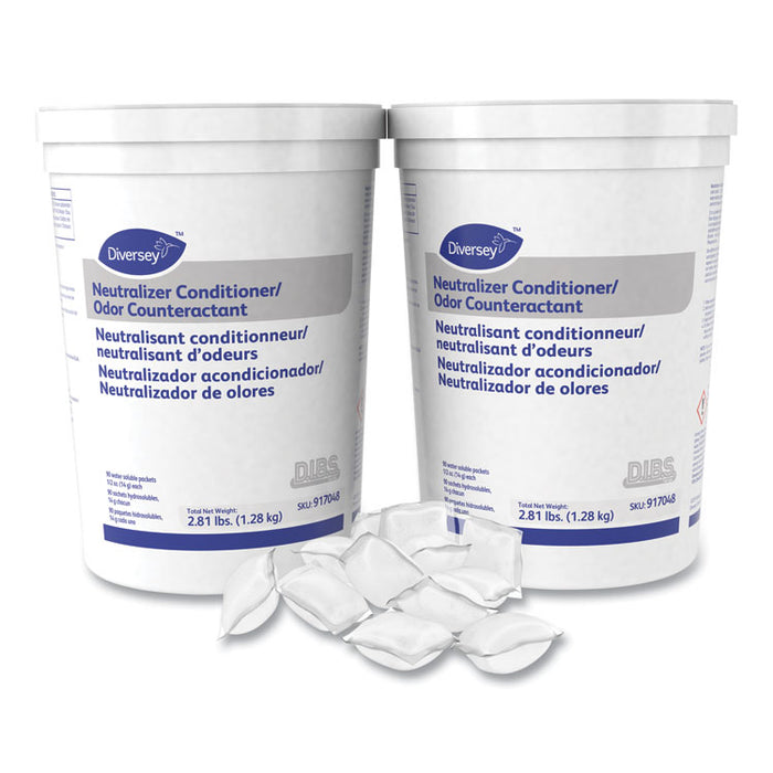 Floor Conditioner/Odor Counteractant, Powder, 0.5 oz Packet, 90/Tub, 2/Carton
