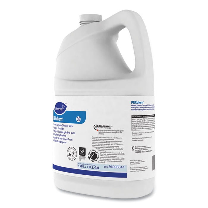 PERdiem Concentrated General Purpose Cleaner - Hydrogen Peroxide, Fragrance-Free, 1 gal Bottle