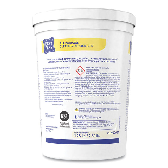 All-Purpose Cleaner/Deodorizer, Fresh Scent, 90 .5 oz Packets/Tub, 2 Tubs/Carton