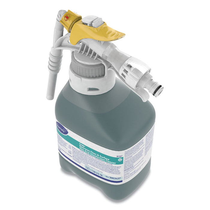 Crew Restroom Floor/Surface Non-Acid Disinfectant Cleaner, Fresh Scent, 50.7 oz Bottle, 2/Carton