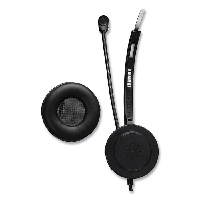 Xtream P1 Monaural Over the Head Headset with Microphone, Black