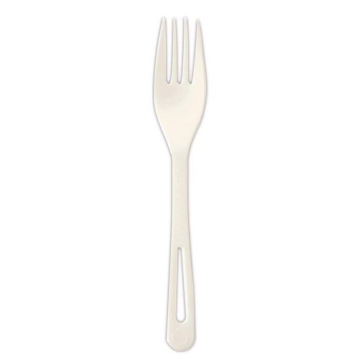 TPLA Bulk Cutlery, Fork, Plastic, Light Beige, 1,000/Carton