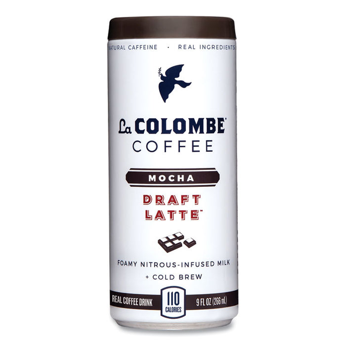 Draft Latte Cold Brew, Nitrous Infused Milk, Mocha, 9 oz Can, 12/Carton