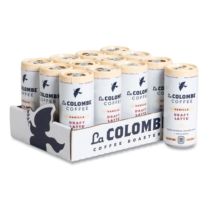 Draft Latte Cold Brew, Nitrous Infused Milk, Vanilla, 9 oz. Can, 12/Carton