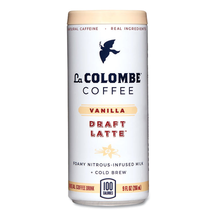 Draft Latte Cold Brew, Nitrous Infused Milk, Vanilla, 9 oz. Can, 12/Carton