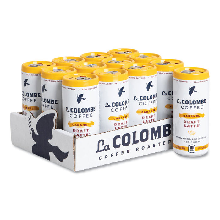 Draft Latte Cold Brew, Nitrous Infused Milk, Caramel, 9 oz Can, 12/Carton