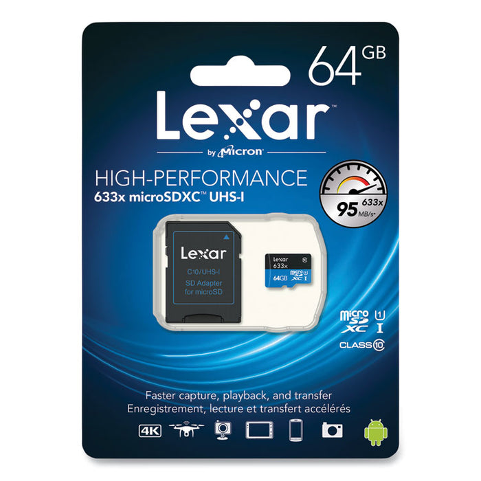 microSDXC Memory Card, UHS-I U1 Class 10, 64 GB