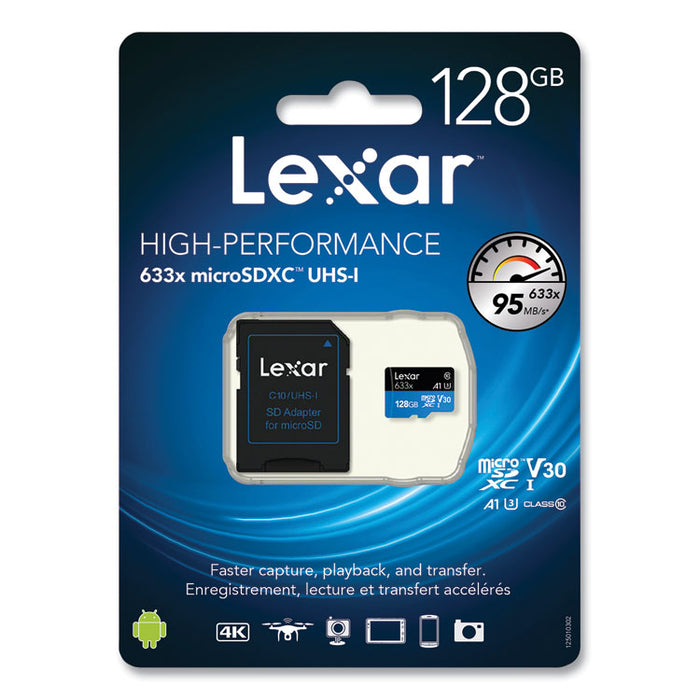 microSDXC Memory Card, UHS-I U1 Class 10, 128 GB