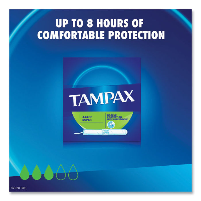 Cardboard Applicator Tampons, Super Absorbency, 10/Box