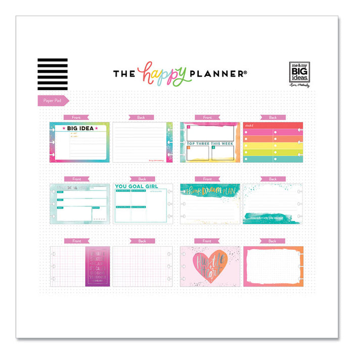 Productivity Multi Accessory Pack, (20) Double Sided Pre-Punched Cards, (20) Half Sheet Stickers, (3) Sticky Note Pads