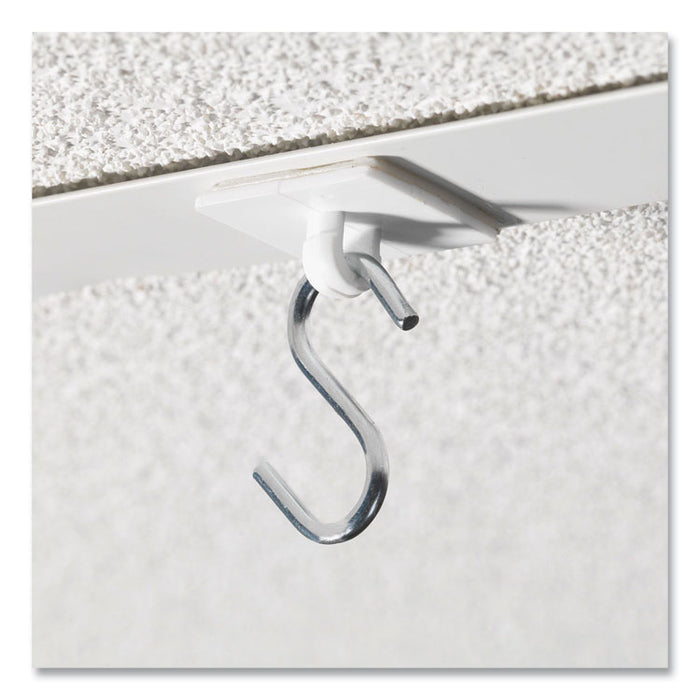 S Hooks, Metal, Silver, 50/Pack