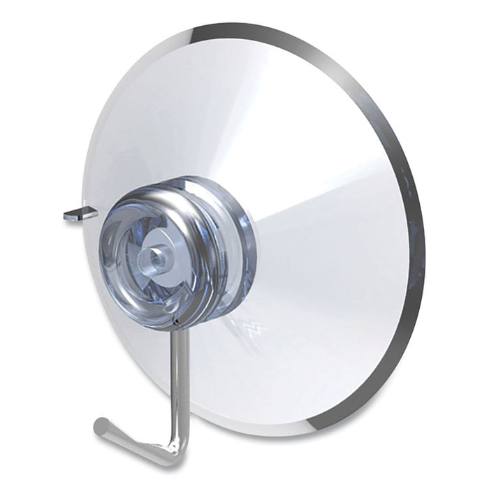 Suction Cup with Hook, Metal Silver Hook, 25/Pack