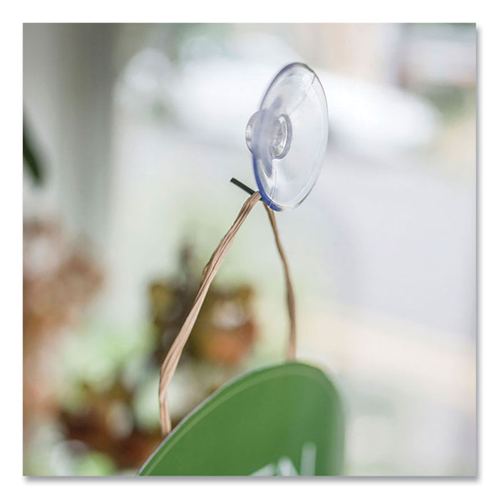 Suction Cup with Hook, Metal Silver Hook, 25/Pack