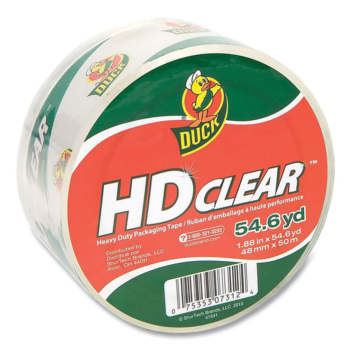 Heavy-Duty Carton Packaging Tape, 3" Core, 1.88" x 54.6 yds, Clear