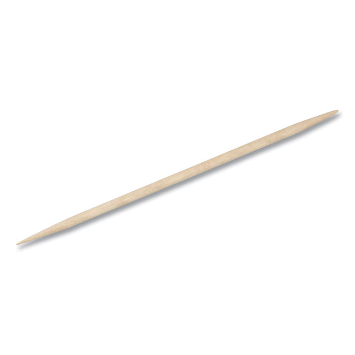 Round Wood Toothpicks, Natural, 12,000/Carton
