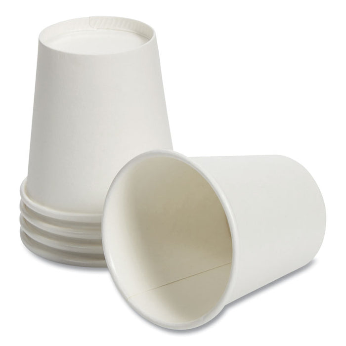 White Paper Hot Cups, 3 oz, 100/Pack