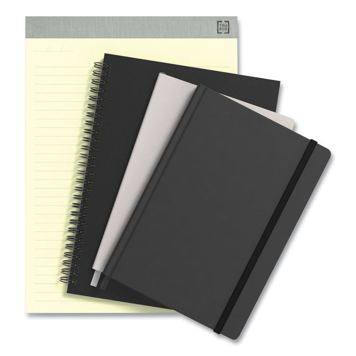 Flexible-Cover Business Journal with Elastic Closure, 1-Subject, Dotted Rule, Black Cover, (128) 8 x 5.5 Sheets