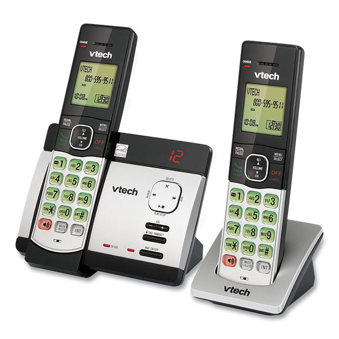 CS5129-2 Two-Handset Cordless Telephone System, Silver/Black