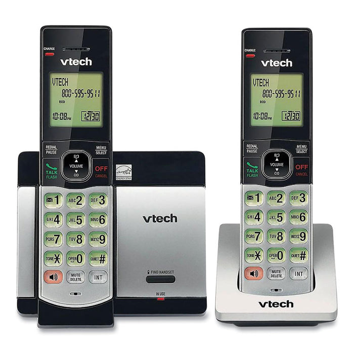 CS6719-2 Two-Handset Cordless Telephone System, Silver/Black