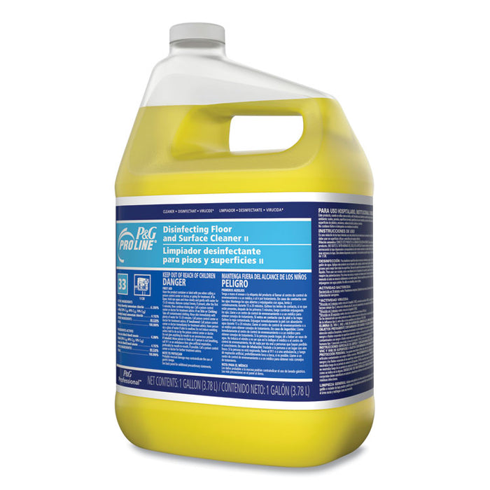 Pro Line Disinfectant Floor Cleaner, Fresh Scent, Liquid, 1 gal Bottle, 4/Carton