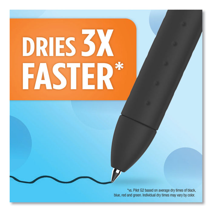InkJoy Gel Pen, Retractable, Fine 0.5 mm, Blue Ink, Blue Barrel, Dozen