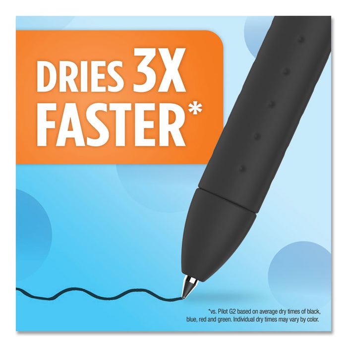 InkJoy Gel Pen, Retractable, Medium 0.7 mm, Black Ink, Black Barrel, Dozen