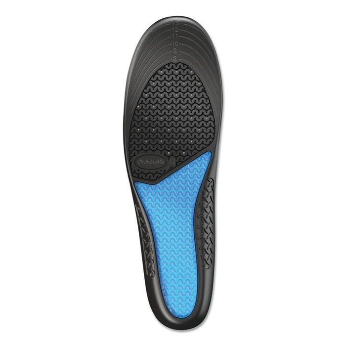 Comfort and Energy Work Massaging Gel Insoles, Men, Men's Sizes 8 to 14, Black/Blue, Pair