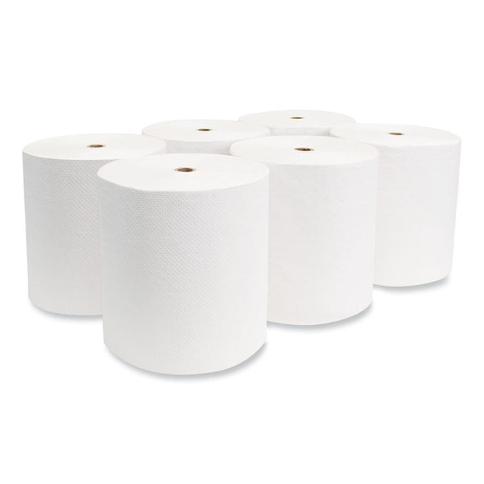 Valay Proprietary Roll Towels, 1-Ply, 8" x 800 ft, White, 6 Rolls/Carton