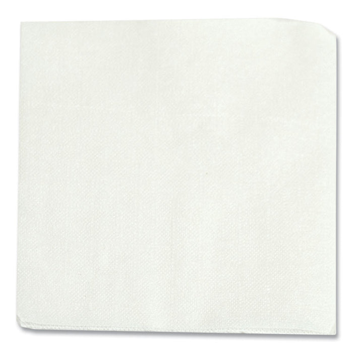 Morsoft Beverage Napkins, 1-Ply, 9 x 9, White, 500/Pack, 8 Packs/Carton