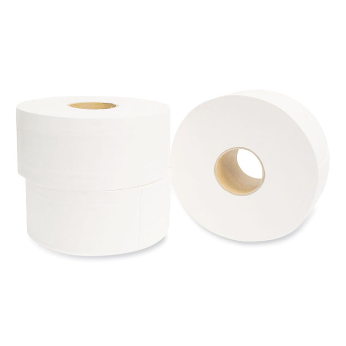 Valay Mini Jumbo Bath Tissue, Septic Safe, 2-Ply, 3.25" x 750 ft, White, 12 Rolls/Carton