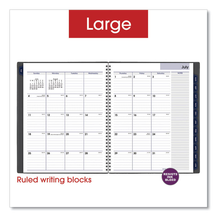 DayMinder Academic Weekly/Monthly Desktop Planner, 11 x 8.5, Charcoal Cover, 12-Month (July to June): 2025 to 2026