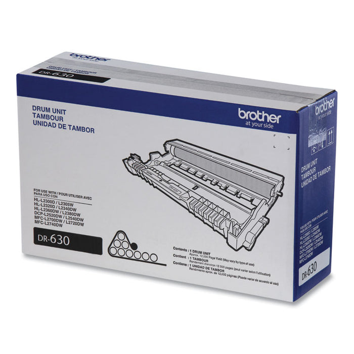 DR630 Drum Unit, 12,000 Page Yield, Black