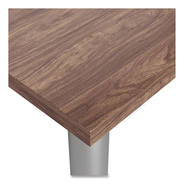 Essentials Writing Table-Desk with Integrated Power Management, 59.7" x 29.3" x 28.8", Espresso/Aluminum
