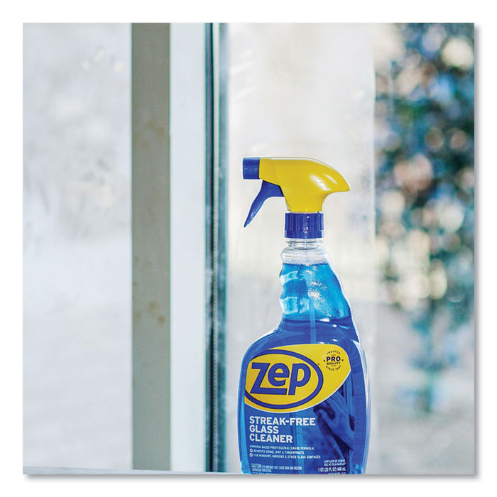 Streak-Free Glass Cleaner, 32 oz Spray Bottle, 12/Carton