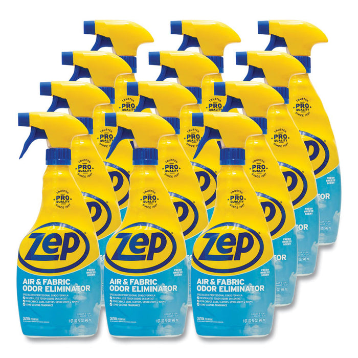 Air and Fabric Odor Eliminator, Fresh, 32 oz Bottle, 12/Carton