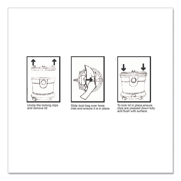 Disposable Vacuum Bags, HEPA CC1, 10/Pack