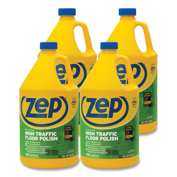 High Traffic Floor Polish, 1 gal Bottle, 4/Carton