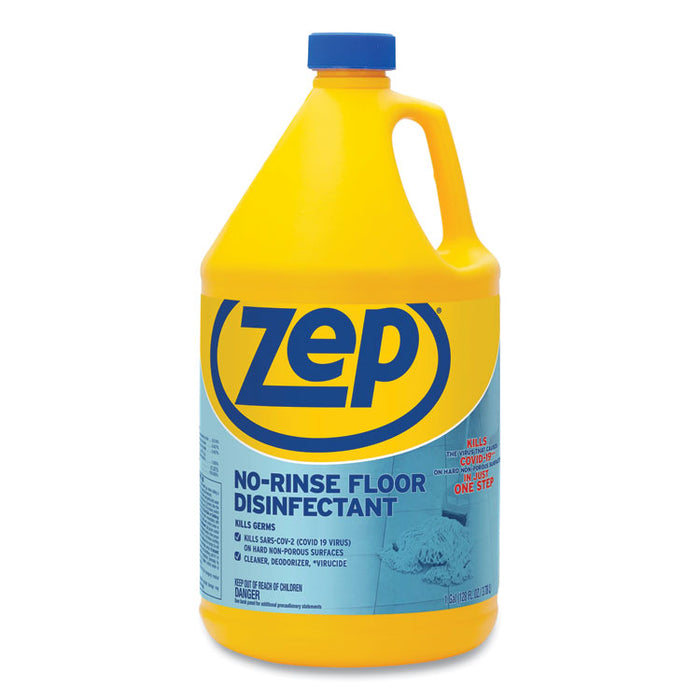 No-Rinse Floor Disinfectant, Unscented, 1 gal Bottle