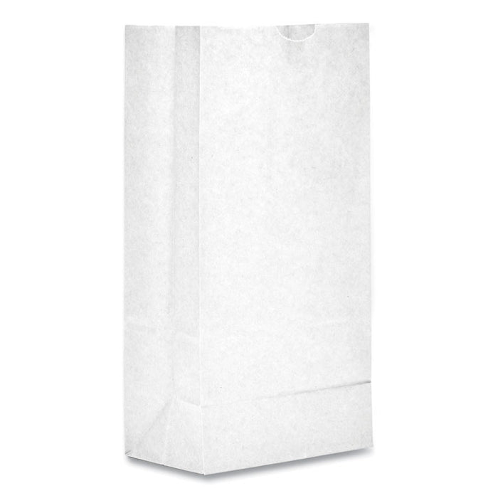 Grocery Paper Bags, 8# Size, 35# Basis Weight, 6" x 3.88" x 12.5", White, 500/Bundle