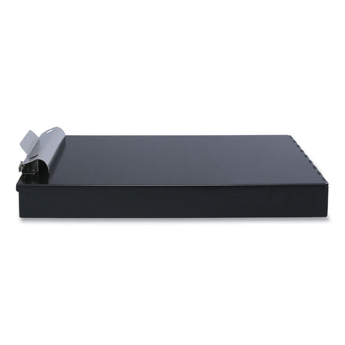 Redi-Rite Aluminum Storage Clipboard, 1" Clip Capacity, Holds 8.5 x 11 Sheets, Black