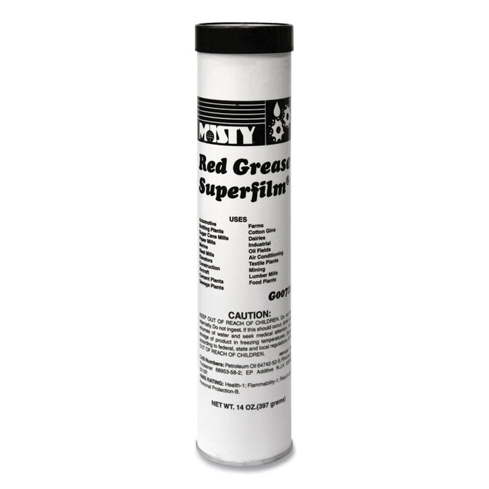 NLGI #2 Red Grease, 14 oz Tube, 48/Carton